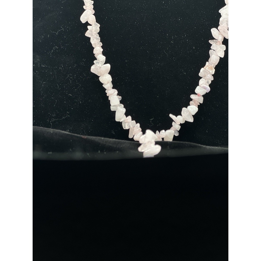Estate Stone Of Love Pink Rose‎ Quartz Beaded Shard Statement Necklace